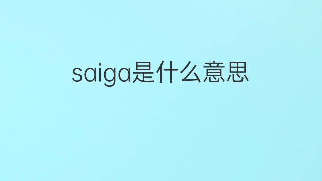 saiga是什么意思 saiga的翻译、读音、例句、中文解释