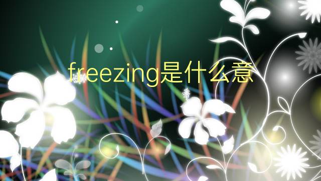 freezing是什么意思 freezing的翻译、读音、例句、中文解释