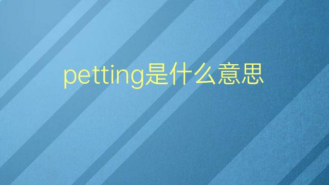 petting是什么意思 petting的翻译、读音、例句、中文解释