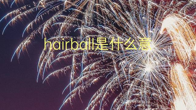 hairball是什么意思 hairball的翻译、读音、例句、中文解释