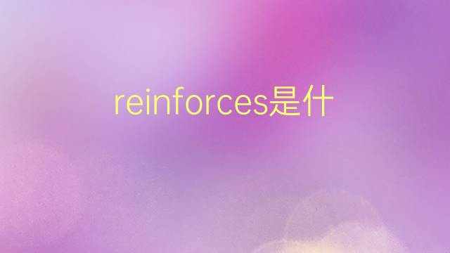 reinforces是什么意思 reinforces的翻译、读音、例句、中文解释