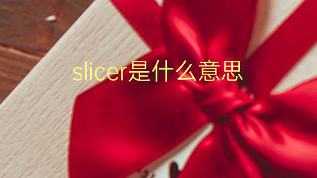 slicer是什么意思 slicer的翻译、读音、例句、中文解释