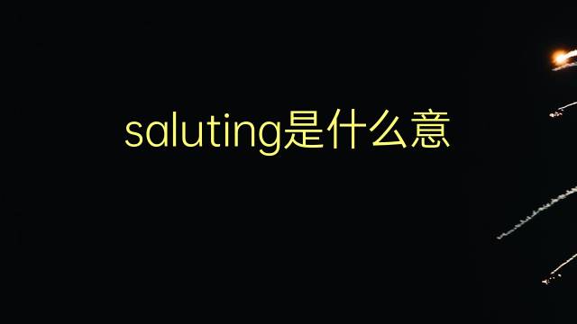 saluting是什么意思 saluting的翻译、读音、例句、中文解释