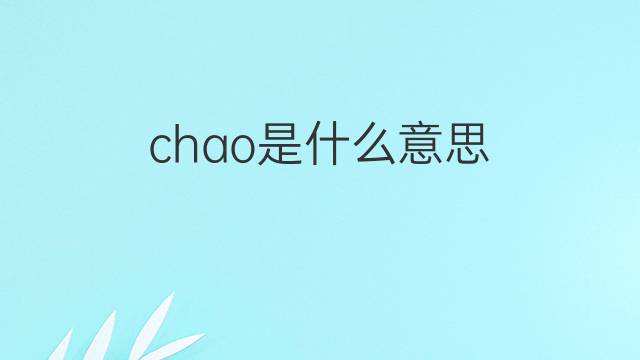 chao是什么意思 chao的翻译、读音、例句、中文解释