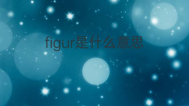 figur是什么意思 figur的翻译、读音、例句、中文解释