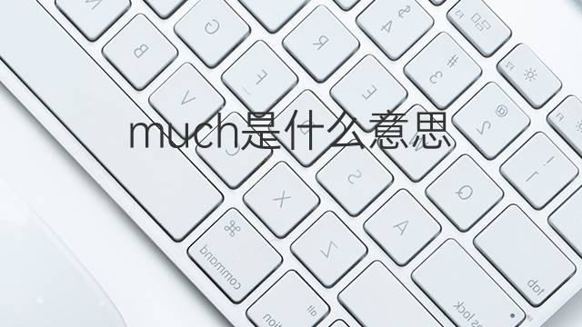 much是什么意思 much的翻译、读音、例句、中文解释