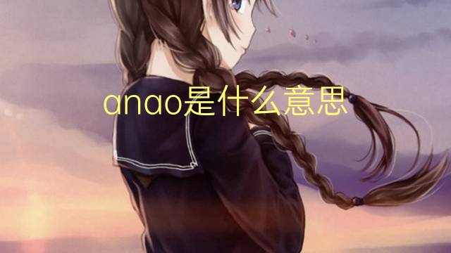 anao是什么意思 anao的翻译、读音、例句、中文解释