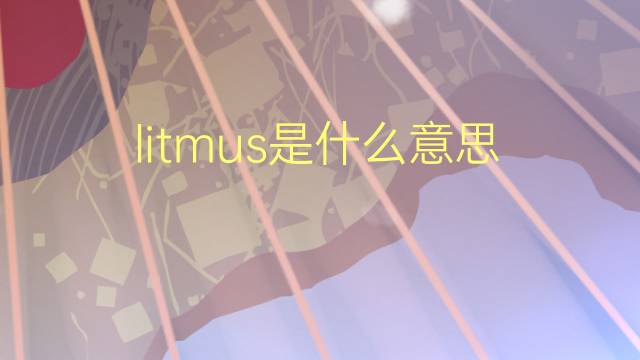 litmus是什么意思 litmus的翻译、读音、例句、中文解释