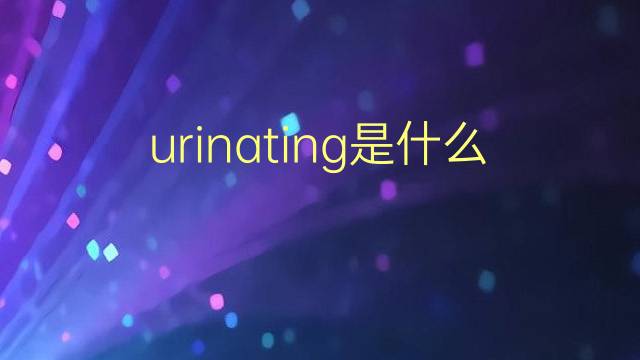 urinating是什么意思 urinating的翻译、读音、例句、中文解释