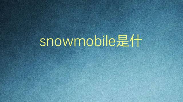 snowmobile是什么意思 snowmobile的翻译、读音、例句、中文解释