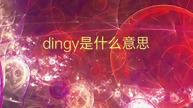 dingy是什么意思 dingy的翻译、读音、例句、中文解释