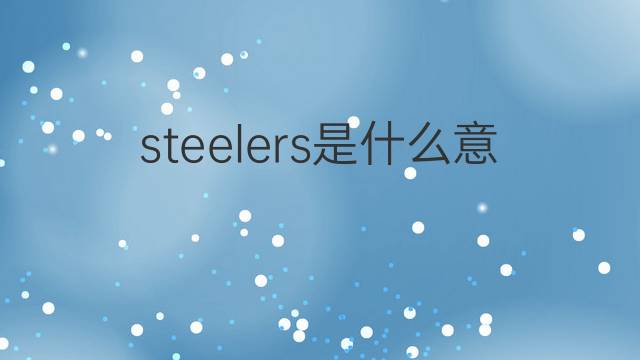 steelers是什么意思 steelers的翻译、读音、例句、中文解释