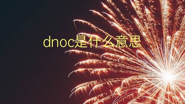 dnoc是什么意思 dnoc的翻译、读音、例句、中文解释