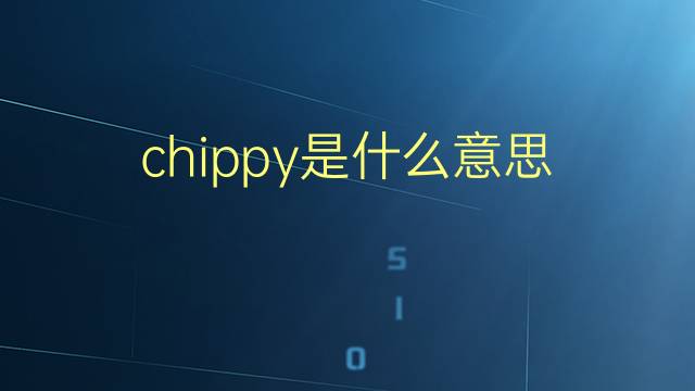 chippy是什么意思 chippy的翻译、读音、例句、中文解释