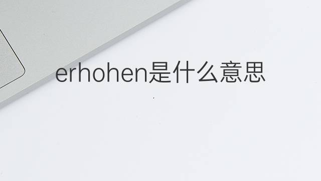 erhohen是什么意思 erhohen的翻译、读音、例句、中文解释