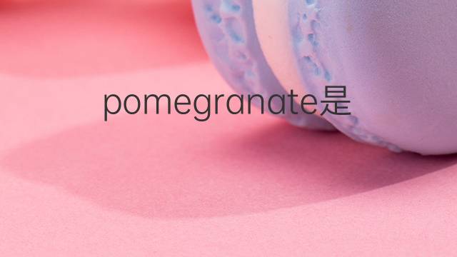 pomegranate是什么意思 pomegranate的翻译、读音、例句、中文解释