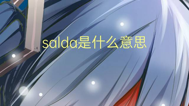 salda是什么意思 salda的翻译、读音、例句、中文解释