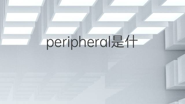 peripheral是什么意思 peripheral的翻译、读音、例句、中文解释