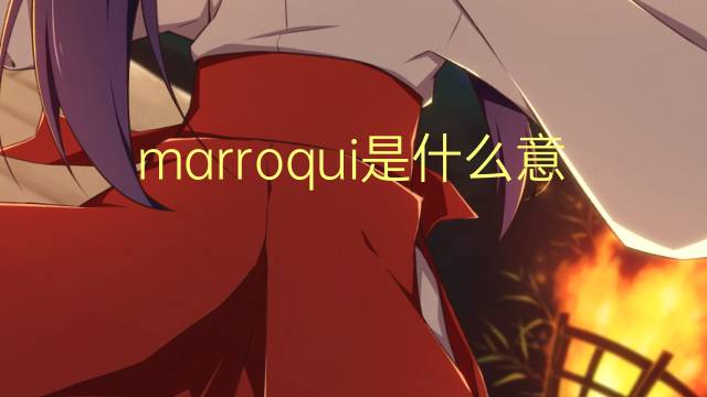 marroqui是什么意思 marroqui的翻译、读音、例句、中文解释