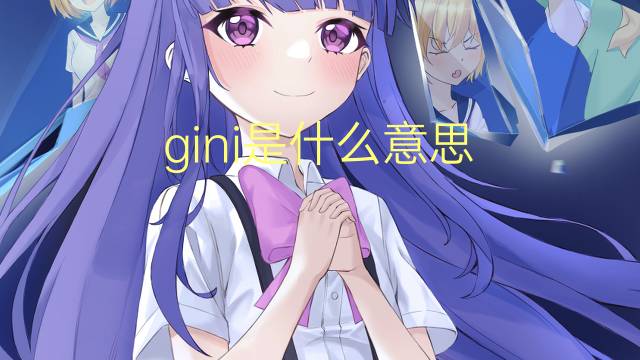 gini是什么意思 gini的翻译、读音、例句、中文解释