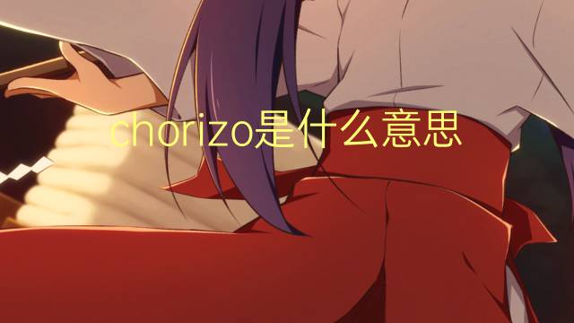 chorizo是什么意思 chorizo的翻译、读音、例句、中文解释