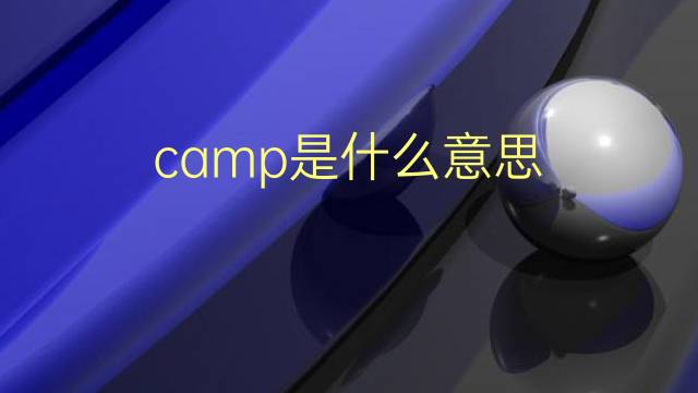 camp是什么意思 camp的翻译、读音、例句、中文解释