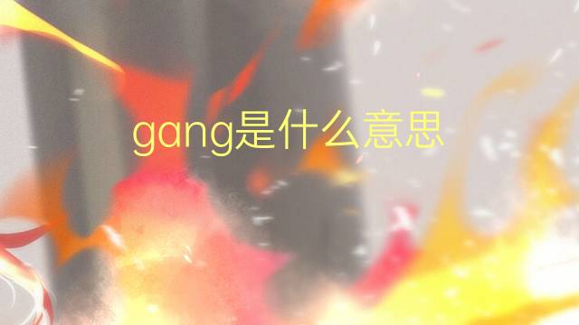 gang是什么意思 gang的翻译、读音、例句、中文解释