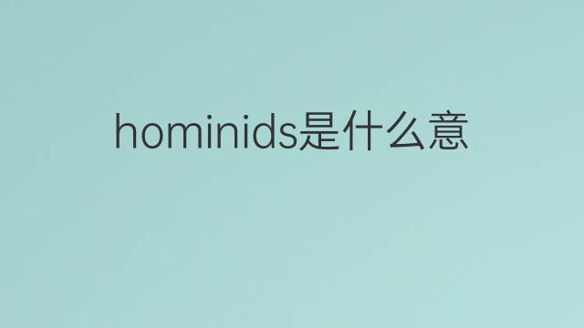 hominids是什么意思 hominids的翻译、读音、例句、中文解释