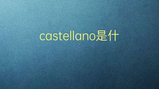 castellano是什么意思 castellano的翻译、读音、例句、中文解释