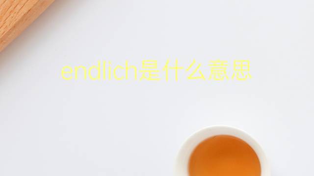 endlich是什么意思 endlich的翻译、读音、例句、中文解释