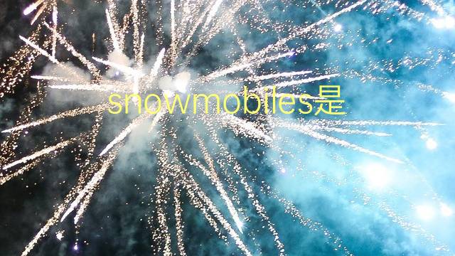 snowmobiles是什么意思 snowmobiles的翻译、读音、例句、中文解释