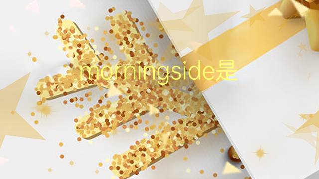 morningside是什么意思 morningside的翻译、读音、例句、中文解释