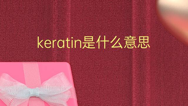 keratin是什么意思 keratin的翻译、读音、例句、中文解释