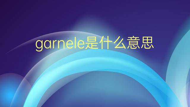 garnele是什么意思 garnele的翻译、读音、例句、中文解释