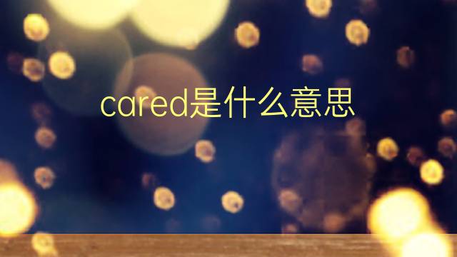 cared是什么意思 cared的翻译、读音、例句、中文解释