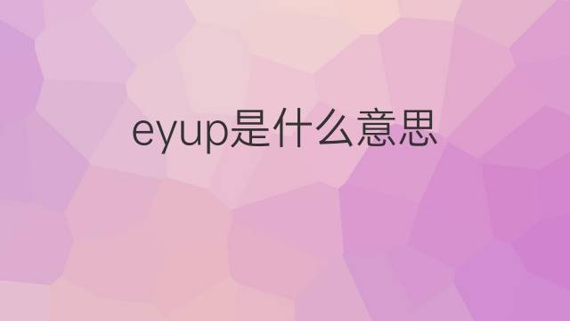 eyup是什么意思 英文名eyup的翻译、发音、来源