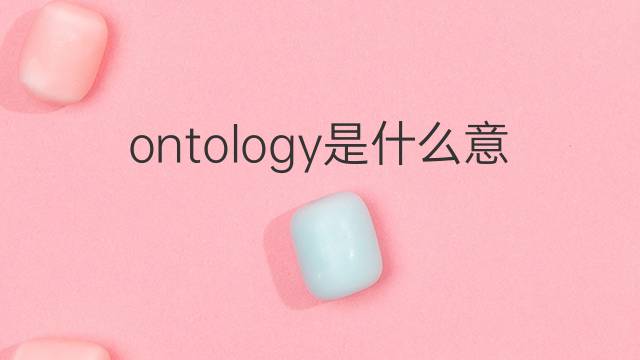 ontology是什么意思 ontology的翻译、读音、例句、中文解释