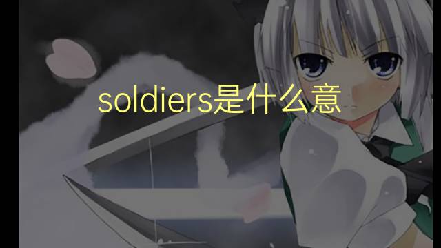 soldiers是什么意思 soldiers的翻译、读音、例句、中文解释