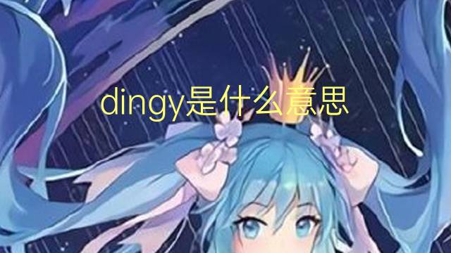 dingy是什么意思 dingy的翻译、读音、例句、中文解释