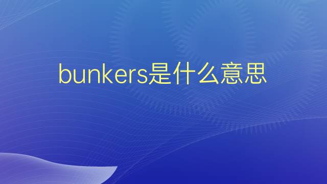 bunkers是什么意思 bunkers的翻译、读音、例句、中文解释