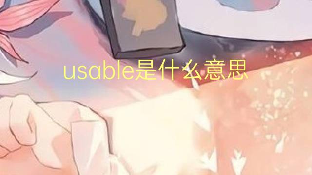 usable是什么意思 usable的翻译、读音、例句、中文解释