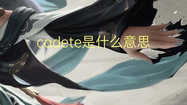 cadete是什么意思 cadete的翻译、读音、例句、中文解释