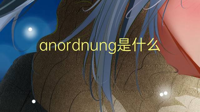 anordnung是什么意思 anordnung的翻译、读音、例句、中文解释