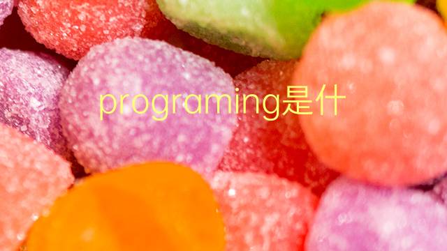 programing是什么意思 programing的翻译、读音、例句、中文解释