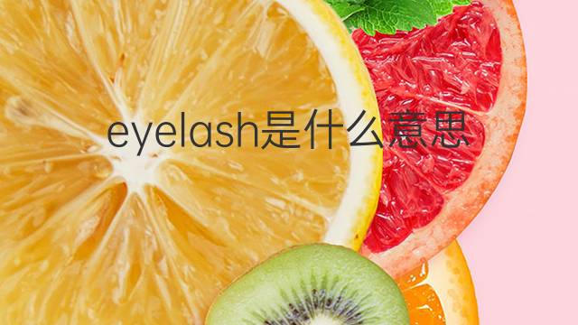 eyelash是什么意思 eyelash的翻译、读音、例句、中文解释