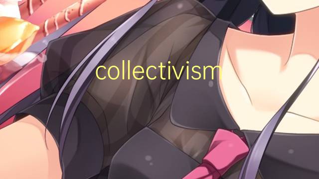 collectivism是什么意思 collectivism的翻译、读音、例句、中文解释