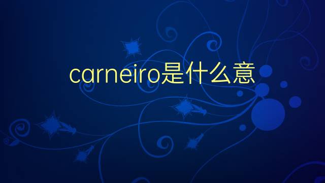 carneiro是什么意思 carneiro的翻译、读音、例句、中文解释