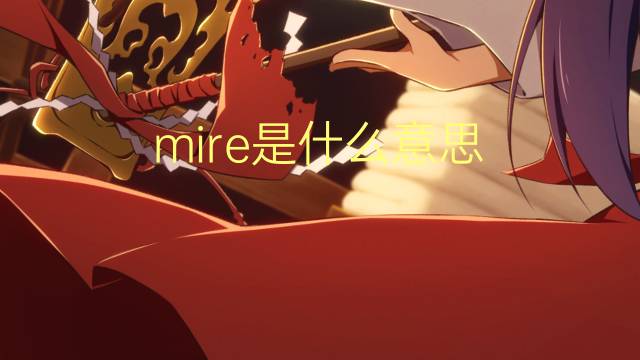 mire是什么意思 mire的翻译、读音、例句、中文解释