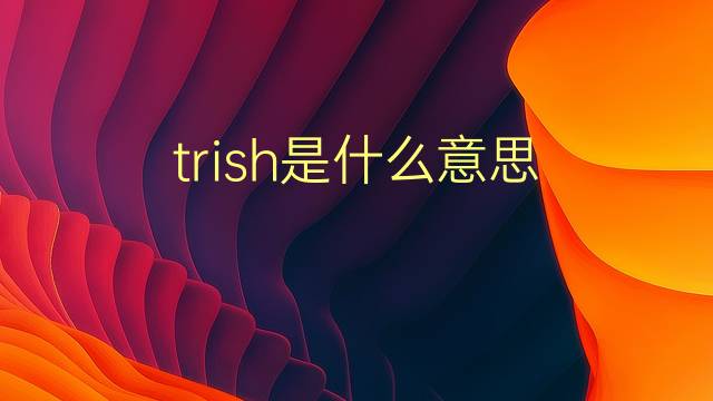 trish是什么意思 trish的翻译、读音、例句、中文解释