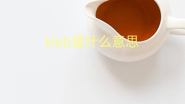 kleb是什么意思 kleb的翻译、读音、例句、中文解释